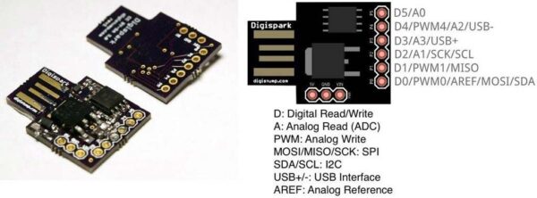 برد آردوینو Attiny85 مدل PCB USB (Digi Spark Attiny85)